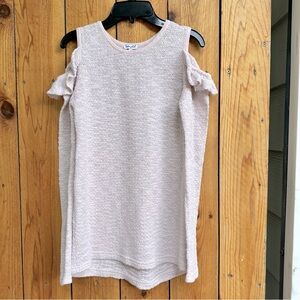 Splendid Cold Shoulder Sparkly Girls Sweater Shirt EUC